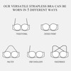 Delimira Women's Strapless Bras Underwire Non Padded Support Multiway Bandeau