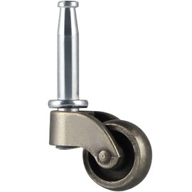 Skelang 4 Pcs Swivel Stem Caster 26 mm, Zinc Alloy Castor with Socket, Caster Wheel Replacement for Coffee Table, Chest of Drawer, Nightstand, Ottoman