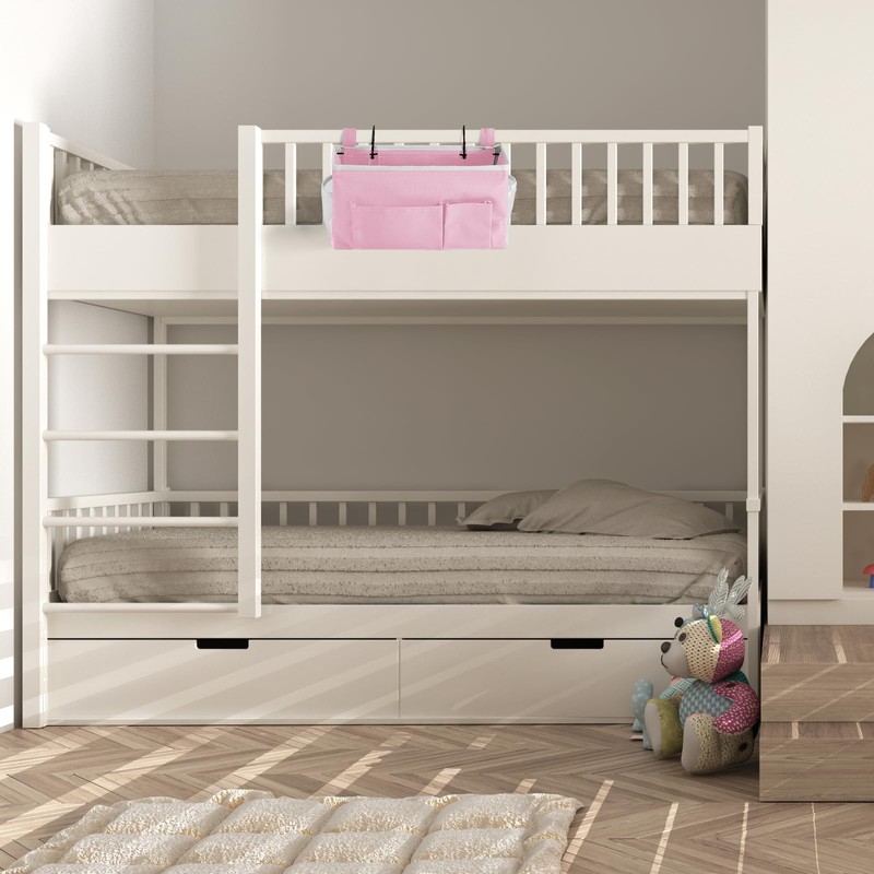YOUDENOVA Bedside Caddy with 5 Pocket, Bedside Storage Organizer for