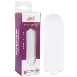 PANA 50 Pieces Small White Pedi File Refill for Stainless Steel Foot File Sanding Foot Rasp - Easy Strip Peel Pedicure Refill Pads - Grit 150