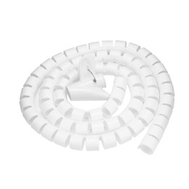 Organizador de Cables Espiral 1.5m 28mm Polietileno Reutilizable con Cremallera para Hogar Oficina para Protección contra Polvo para Cables detrás de Televisor Monitor Computadora