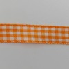 Micomon Orange Gingham Plaid Checked Ribbon 25 Yard Each Roll