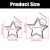 4 PCS Star Carabiner Keychain Clip, Zinc Alloy Heavy Duty