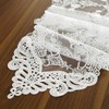 KnSam Table Runner Christmas Elegant Floral Pattern with Lace Polyester