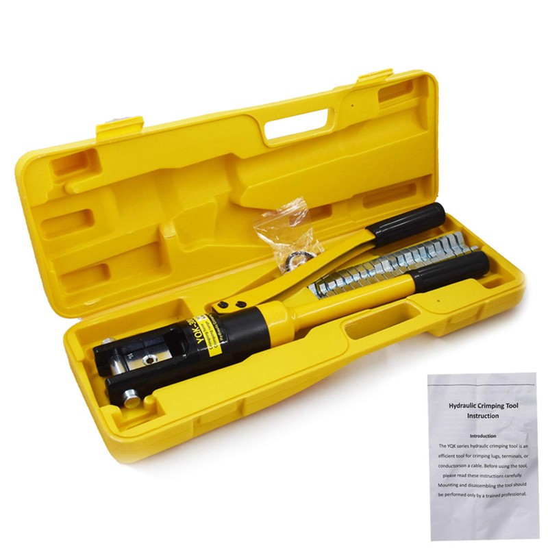 TINVHY 16 Ton Hydraulic Wire Crimper Battery Cable Lug Terminal
