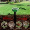 4Pcs Solar Mole Repellent Ultrasonic Outdoor Waterproof Sonic Deterrent Mole
