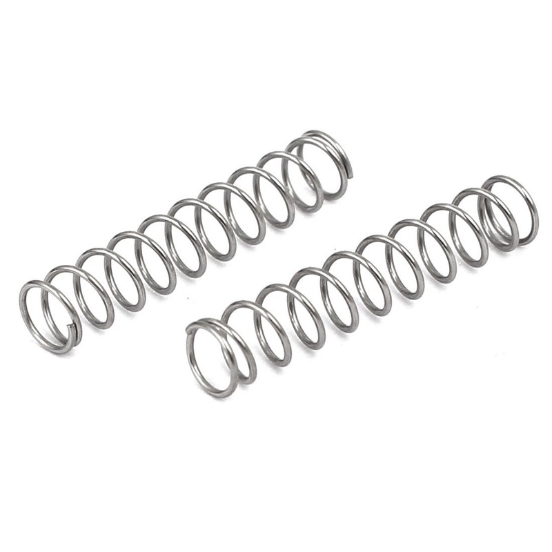 sourcingmap Compression Spring,304 Stainless Steel,4mm OD,0.4mm Wire Size,20mm Free Length,Silver