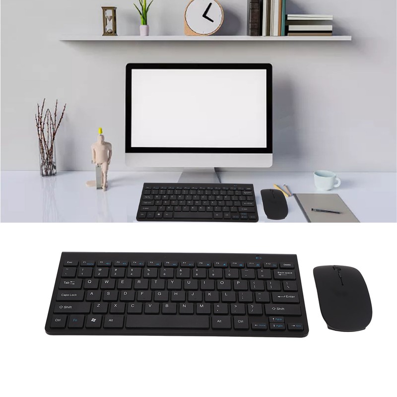 2.4G Wireless Keyboard Mouse Combo 78 Keys UV Screen Printing