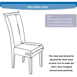 SHILV. HOME 100% Waterproof Dining Room Chair Cover Stretch Jacquard Parsons Chair Slipcover Removable Washable Chair Protector (Light Grey, Set of 4)