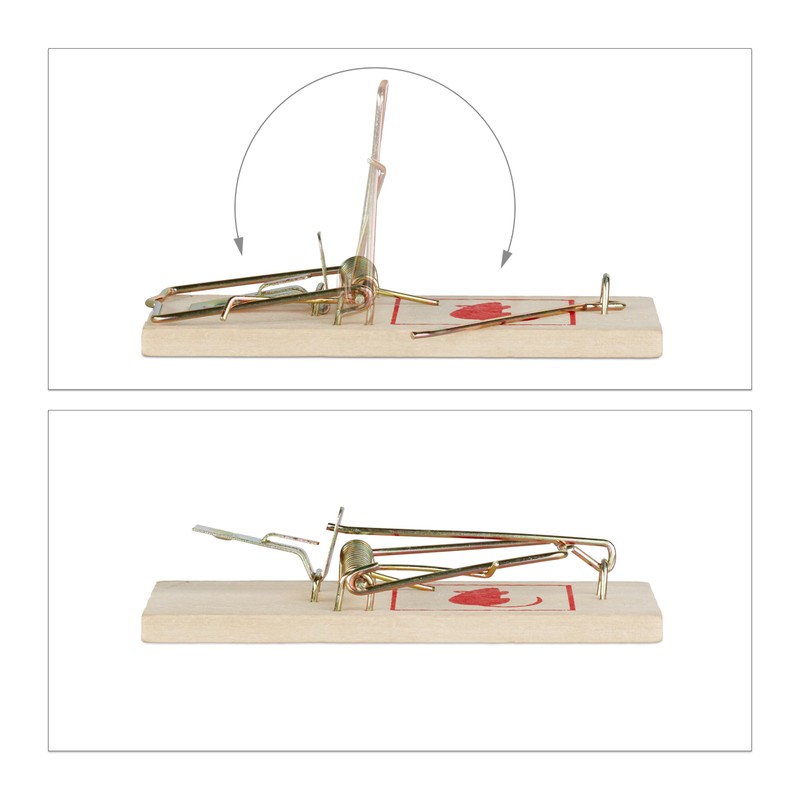 Relaxdays Mouse Traps Set of 40 Classic Mouse Traps Reusable
