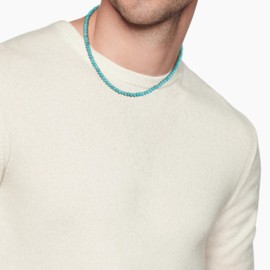 GAVU Men's Crystal Bead Necklace with Gemstone Beads Black Onyx & Tiger's Eye, Stone, Turquoise