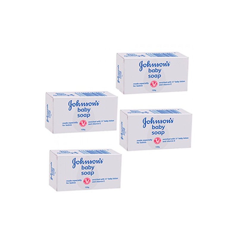 Johnson's & Johnson Baby Bar Soap White 100g. (Pack 4)