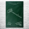 Cue Bridge Patent Print Poster (11x14) Game Room Art, Billiards