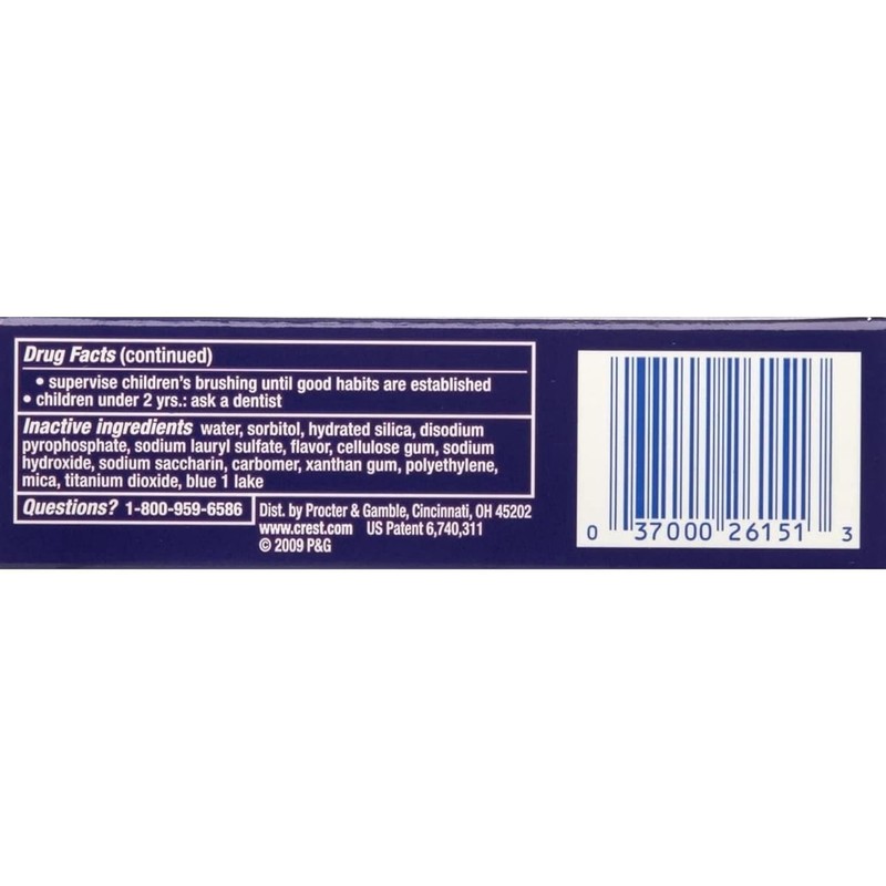 Crest 3D White Vivid Fluoride Anticavity Toothpaste, Radiant Mint, 0.85