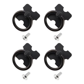 YINETTECH 4PCS Vintage Drawer Knobs Pulls Handles Antique Decorative Handles Furniture Hardware Accessories for Cabinet Wardrobe Cupboard Dresser Black