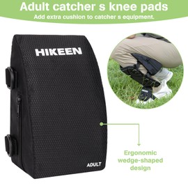 Hikeen Knee Savers for Catchers Catcher Knee Pads for Baseball Softball with Removable Sponge Block Catchers Knee Wedge Catcher Knee Support Gear for Adults