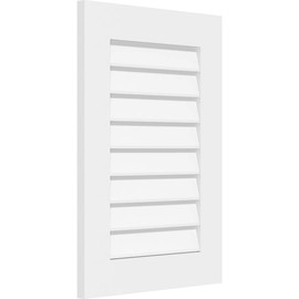 Ekena Millwork GVPVE24X3601SN Vertical Surface Mount PVC Gable Vent, 24 W Inch x 36 H Inch, Factory Primed White