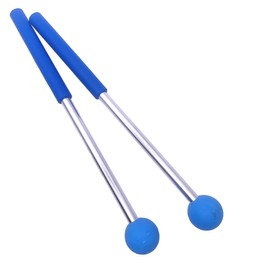 TUOREN Blue Xylophone Mallets Glockenspiel Sticks Rubber Mallets Percussion Sticks for Tongue Drum, Glockenspiel, Xylophone, Chime, Woodblock, and Bells 9 Inch Long