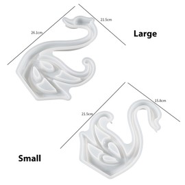 2 Pack Swan Molds Swan Resin Mold - Resin Casting Silicone Molds for Home Decor & Candle Making Wave Spiral Mold