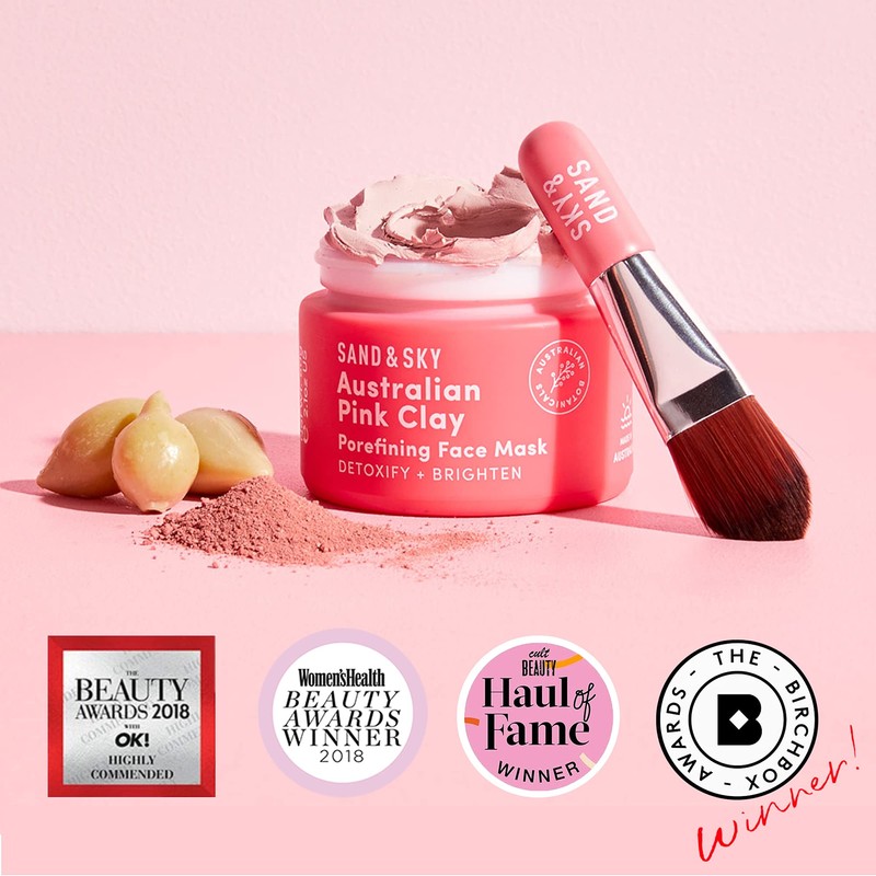 Sand & Sky Australian Pink Clay Detoxifying Face Mask with