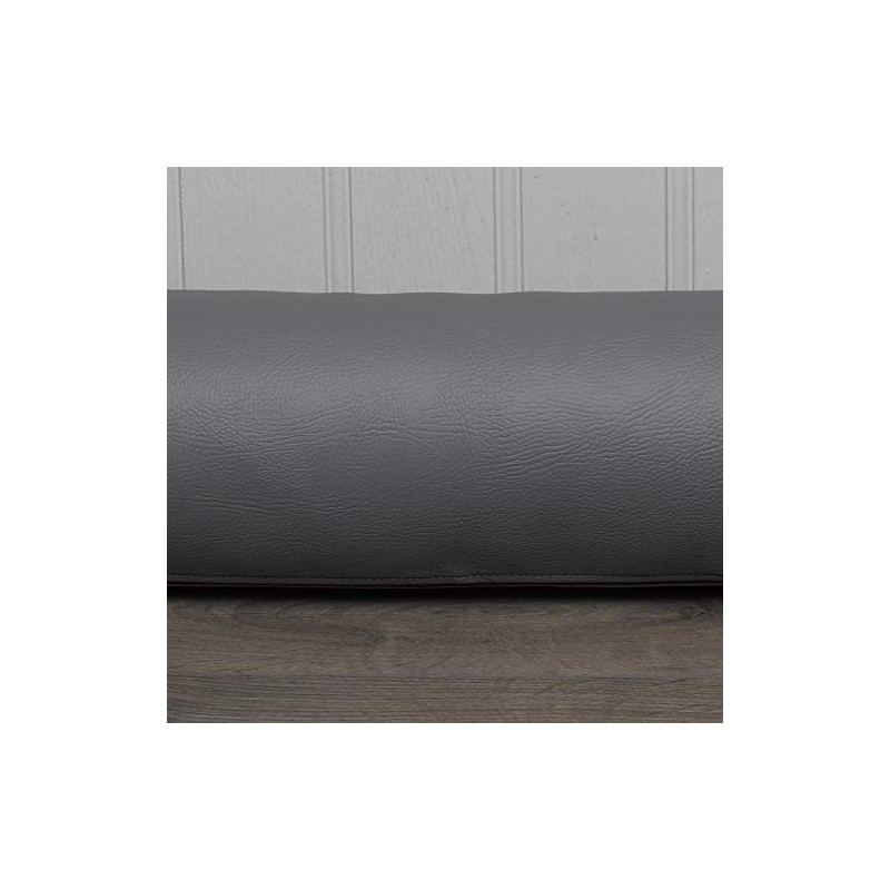 Classic Home Store Grey Leatherette Draught Excluder Faux Leather Boat