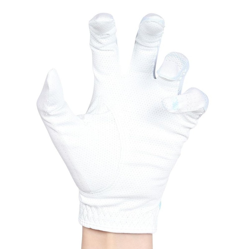 FootJoy Women's Golf Gloves, Staycool EX, Ambidextrous, White/Blue, 8.3 inches