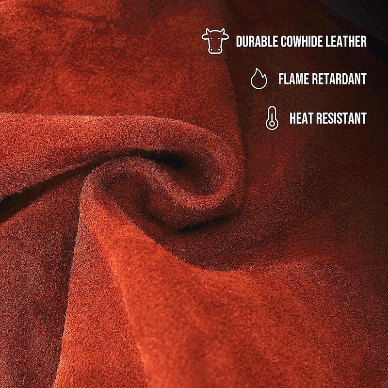EULANGDE Premium Heat Resistant Leather Welding Cape Sleeve,Adjustable Cuffs, Adjustable