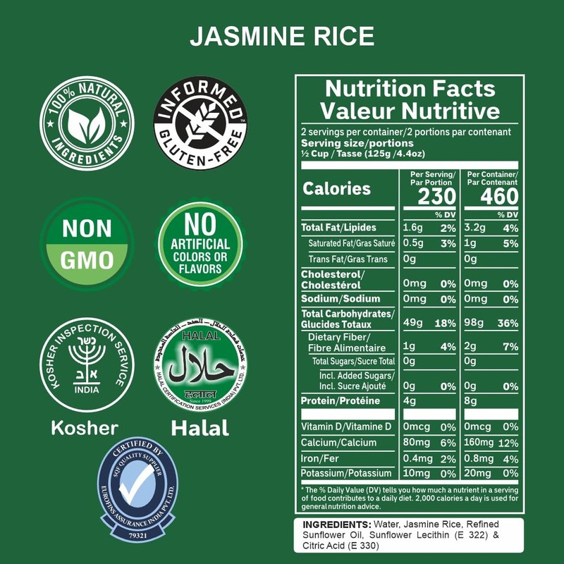 Eat Regal Jasmine Rice Cups, Gluten-Free, Microwavable, Ready in 60