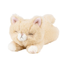 Livheart Mascot Kutatto Biyori Brown Cat (Total Length: Approximately 7.9 inches (20 cm)) Cat Fluffy Armrest Plush Toy 37111-32