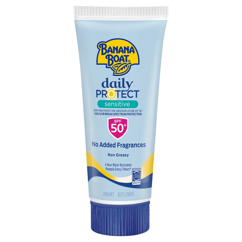 Banana Boat Daily Protect Sensitive Lotion SPF 50+ Tube 200g
