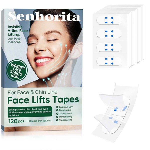 Face Lifting Tape, 120Pcs Instant Face Lift Tape Invisible Hide