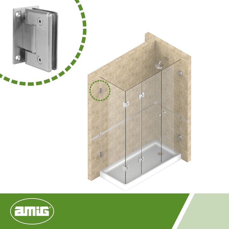Amig - Model A Hinge for Shower Matte Nickel |