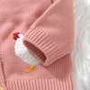 Baby Girl Cardigan Knit Sweater Animal Embroidery Chunky Coat Doll