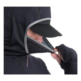 SITKA Fanatic Hoodie – Silent, Odor-Control Mid-Layer Fleece Hunting Hoodie with Built-In Hand Muff, Face Mask & Flip Mitts for Whitetail Season, Black, XX-Large