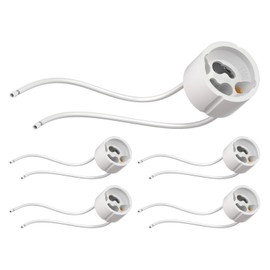 ledscom.de ledscom.de 5 Stck GU10 Fassung, Keramik, wei?, 230V AC, max. 25W