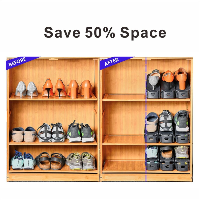 Yashong Shoe Slots Organizer, 36PCS Adjustable Double Layer Stack Shoe