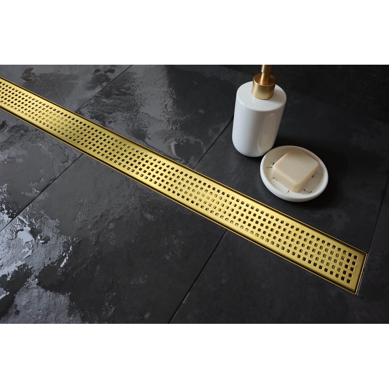 Bernkot Linear Shower Drain 42", 304 Stainless Steel Floor Drain