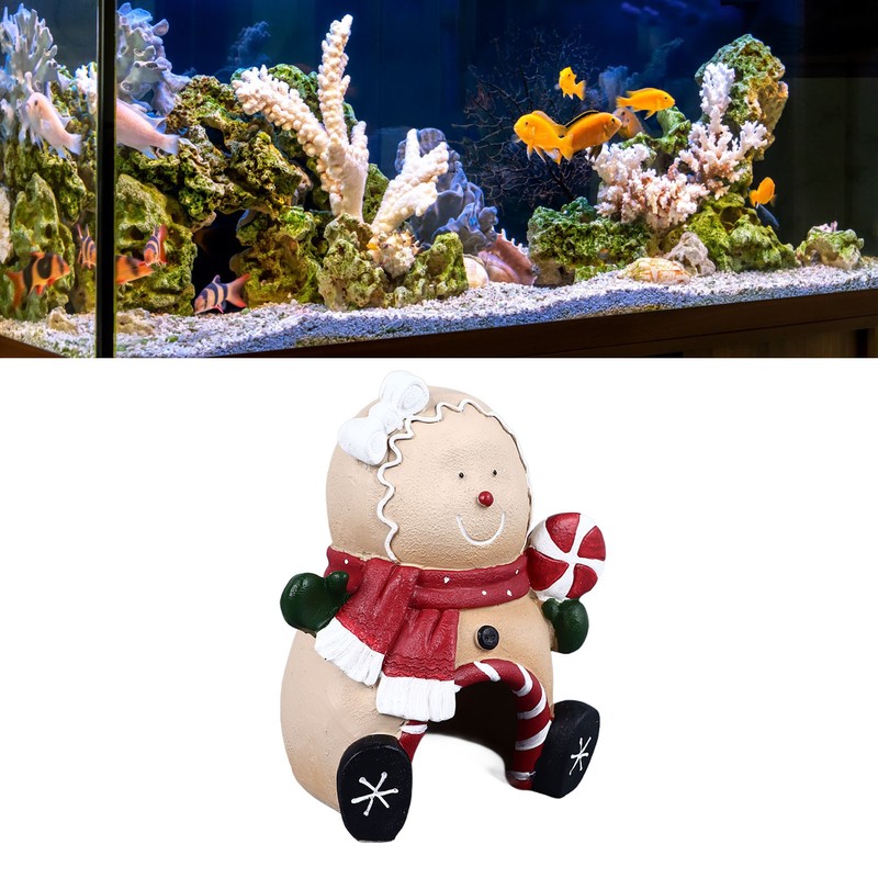 Christmas Aquarium Decoration Multipurpose Landscaping Resin Christmas Fish Tank Ornaments