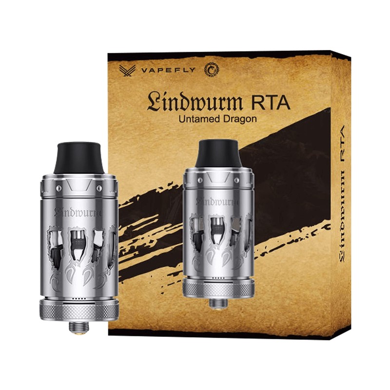 Vapefly Lindwurm RTA Self-Winding Evaporator, 25.2 mm, 5 ml, Gunmetal