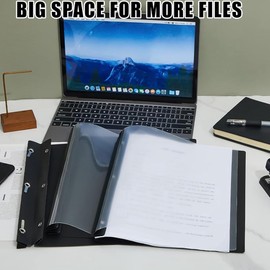 Snblzhef 10 Pack Report Covers with 3 Prongs Fasteners,Presentation Folders, Plastic Report Folder with Black Back Covers