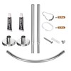 uxcell Stretchable Shower Curtain Rod Rack Stainless Steel, L Shaped