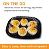 Gorander Plastic Deviled Egg Food Tray Six Egg Halves with