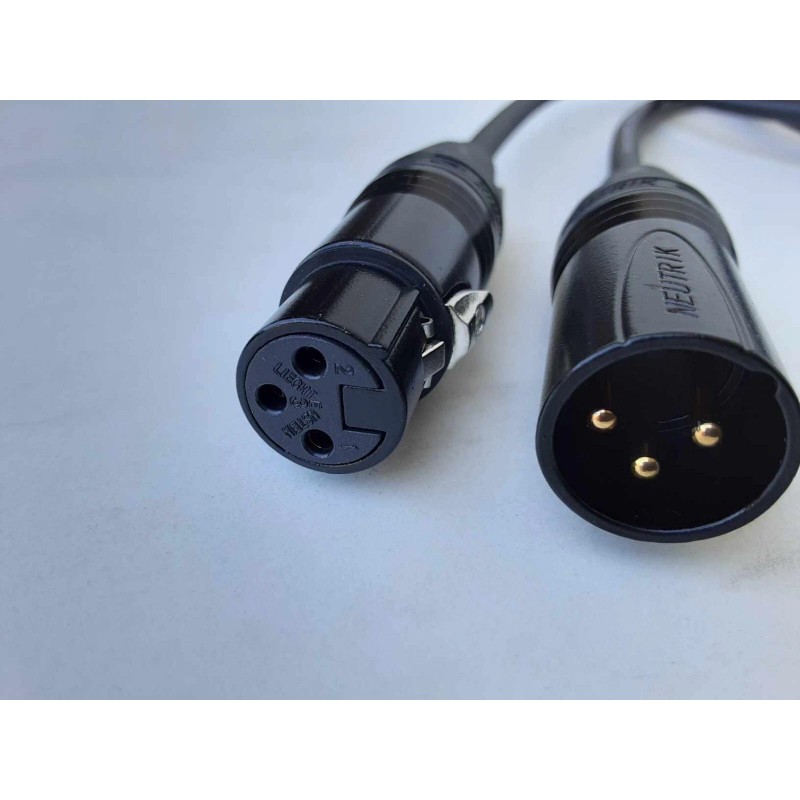 CANARE BLACK QUAD MICROPHONE MIC CABLE NEUTRIK XLR 6 FT