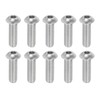 PATIKIL 3/8-16x1-1/4" Button Head Socket Cap Screws, 10 Pcs 304