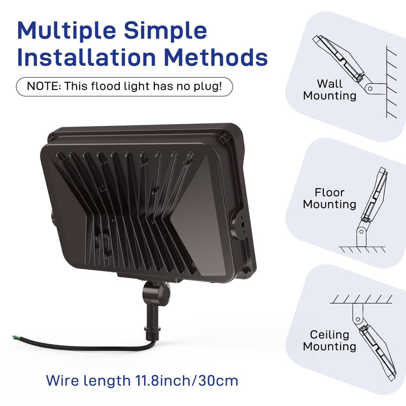 HYPERLITE LED Flood Light 100W 11000LM, 5000K Flood Lights Outdoor