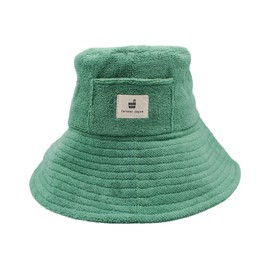 Totonoi Japan Sauna Hat, Washable Towel Hat for Men and Women, Sauna Hat, Washable, with Brim, green, Free size
