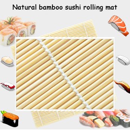 Wtpncil Bamboo Sushi Rolling Mat, Sushi Roller, Sushi Maker, Sushi Making Kit For beginners- 4 PCS
