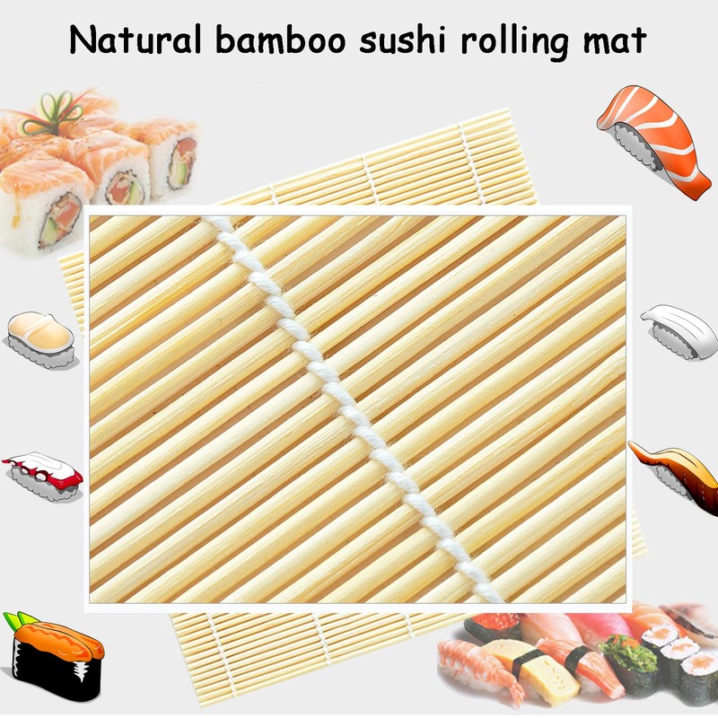 Wtpncil Bamboo Sushi Rolling Mat, Sushi Roller, Sushi Maker, Sushi