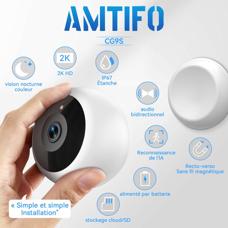 Wireless Security Cameras for Outdoor Use Magnetic - 2K HD