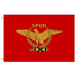 Cayyon Large SPQR Flag 3x5ft, Polyester, Outdoor, Rectangular, Flag